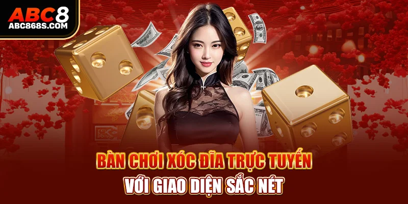 Bàn chơi xóc đĩa trực tuyến với giao diện sắc nét.